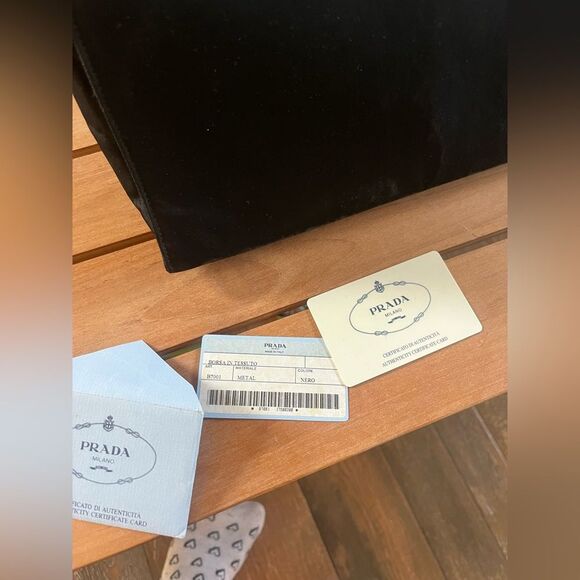 PRADA Tessuto Metal nylon Handle Bag with authenticity cards and paperwork - Picture 6 of 12